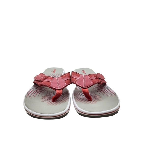 Clarks Women's Coral Synthetic Brinkley Bree Flip-Flops Sandals - 11M - Picture 4 of 8